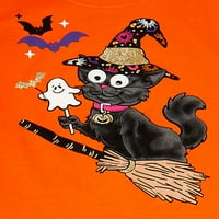 Yolu Kutlamak Kızlar Cadılar Bayramı Grafik T-Shirt ve Tayt, 2 Parça Kıyafet Seti, Boyutları 4-18