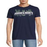 Minecraft Erkek ve Büyük Erkek Grafik Tişört, 2'li Paket, S-3XL Bedenler