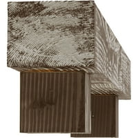 Ekena Millwork 8 H 12 D 72 W Kumlanmış Fau Ahşap Şömine Mantel Kiti w Alamo Kornişleri, Vintage Maun