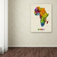 Michael Tompsett tarafından Marka Güzel Sanatlar Afrika Suluboya Haritası Tuval Sanatı