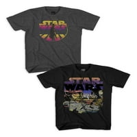Star Wars Bebek Yoda Erkek İyi Vibes Grafikli tişört, 2'li Paket, 4-18 Beden