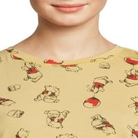 Winnie the Pooh kadın Tossed Baskı Kısa Kollu Tişört