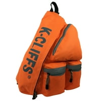 -Cliffs Unise yansıtıcı Sling sırt çantası öğrenci Bookbag seyahat sırt çantası Güvenliği, Neon turuncu