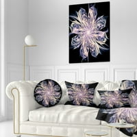 Designart Mavi Fraktal Çiçek Yaprakları - Çiçekli Kırlent - 12x20