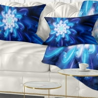 Designart Egzotik Mavi Çiçek Yaprakları Dansı - Çiçekli Kırlent - 18x18