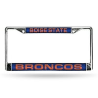 Rıco Industries College Boise State Broncos Mavi 12 6 Lazer Kesim Krom Çerçeve - Araba Kamyon SUV Otomobil Aksesuarı
