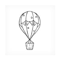 Fiorella Yüzey Tasarımı 'Fil Sıcak Hava Balonu Hattı 25' Tuval Sanatı
