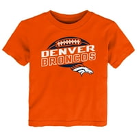 Yürümeye başlayan çocuk Turuncu Denver Broncos Futbol tişörtü