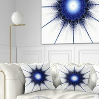 Designart Mavi Dijital Çiçek Sanatı - Modern Çiçekli Kırlent - 16x16