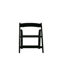 Sandalye - Klasik Ahşap Katlanır - Siyah Siyah Koltuk