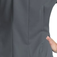 Kibar kadın Ultra Modern Uyarlanmış Fit Nefes Solmaya Dayanıklı Cepler Tunik Fırçalayın Üzerinde Çekin, stil 9045