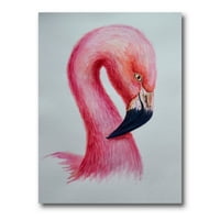 Soyut Portre Pembe Flamingo IV Boyama Tuval Sanat Baskı