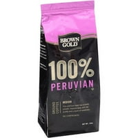 Kahverengi Altın% 100 Perulu Orta Öğütülmüş Kahve, oz