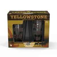 Zak Designs Yellowstone Bira Bardağı, Ahbap Çiftliği, 2 parçalı set