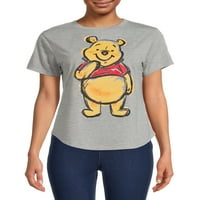 Disney'in Winnie the Pooh kadın Grafik Kısa Kollu Tişört