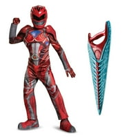 Power Rangers Film Kırmızı Ranger çocuk Prestij Kostüm Seti