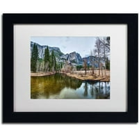 Ticari Marka Güzel Sanatlar Yosemite Ulusal Parkı - Kaliforniya-III David Ayash'tan Tuval Sanatı, Beyaz Mat, Siyah