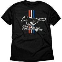 Mustang klasik çizgili erkek grafikli tişört