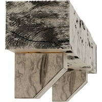 Ekena Millwork 4 H 8 D 48 W Pecky Cypress Fau Ashford Kornişli Ahşap Şömine Mantel Seti, Perdahlı Çam