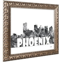 Marka Güzel Sanatlar 'Phoenı Arizona Skyline BG-2' Tuval Sanatı Marlene Watson, Altın Süslü Çerçeve