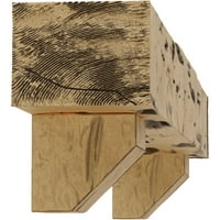Ekena Millwork 6 H 6 D 48 W Pecky Cypress Fau Ashford Kornişli Ahşap Şömine Mantel Seti, Doğal Çam