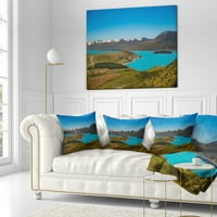 Designart Yeni Zelanda'nın Fantastik Sakin Manzarası - Manzara Baskılı Kırlent - 18x18