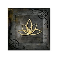 LightBoxJournal tarafından Marka Güzel Sanatlar 'Grunge Altın Taç Lotus' Tuval Sanatı