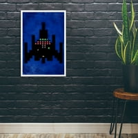 Vizyoner Baskılar 'Retro Arcade Oyunu' Oyun Duvar Sanatı-Mavi ve Siyah Modern Çağdaş Poster Baskı