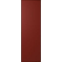 Ekena Millwork 15 W 57 H Gerçek Fit PVC Çapraz Çıta Modern Stil Sabit Montajlı Panjurlar, Biber Kırmızısı