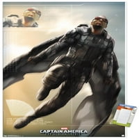 Marvel-Kaptan Amerika-Kış Askeri-Şahin Duvar Posteri, 14.725 22.375